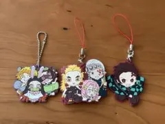 鬼滅の刃 ラバー キーホルダー ストラップ マスコット 3個セット