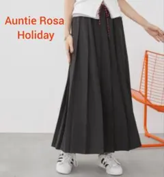 アンティローザ プリーツ ロング イージースカート F グレー 黒系のサムネイル