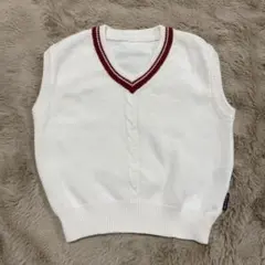 コムサ　ベスト　入園式　フォーマル　白　90