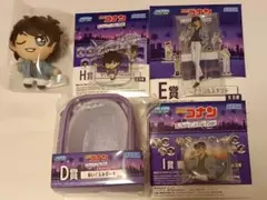 セガラッキーくじ　名探偵コナン ぬいぐるみポーチ　＆　松田陣平　4点セット