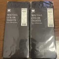Wacoal ネイビー タイツ M-L 60デニール