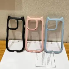 iPhoneケース 猫耳 かわいい 韓国風 耐衝撃 シンプル クリア おしゃれ