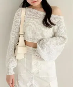 ヘザー　Heather ショートメッシュ　ラメニットのサムネイル