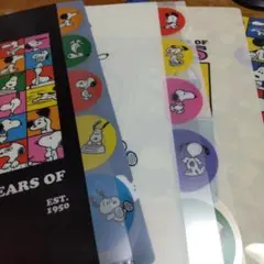 PEANUTS 75周年 スヌーピー クリアファイル