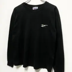 【珍品】90s リーボック Reebok 短丈ロンT モノクロ モノトーン 希少