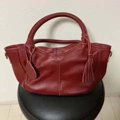 COACH オールド コーチ USA製 レザー バニティバッグ レッド - メルカリ