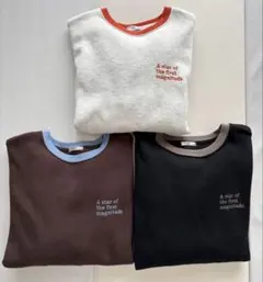 しまむら 田中里奈 mysa配色ロゴ刺繍スウェット