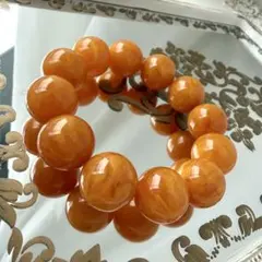 大玉✨️最高品質✨️妖花琥珀✨️老琥珀✨️アンバー ブレスレット✨️
