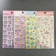 ぷくっとシールDAISOサンリオキャラクター ステッカー 4枚セット