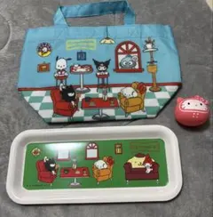 산리오 캐릭터 쿠지 ミニバッグ ブルー トレイ
