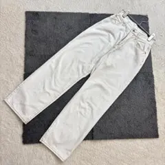 ☆グレイル【S】白系 デニムパンツ 綿100％ ストレート シンプル カジュアル