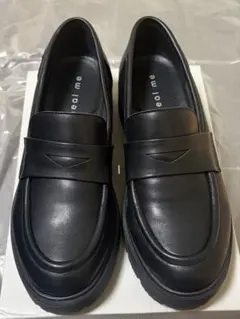 アスビー ヒールミー レディース 厚底 ソフト ローファー 黒 24.0