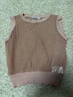 snidel 19SS シアーラメニットノースリニットトップス