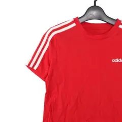 【極美品】アディダス 3ストライプ Tシャツ レッド スポーツMIX Y2K