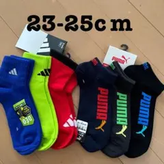 新品アディダス　プーマ　ソックス　レディース　キッズ　23-25cm
