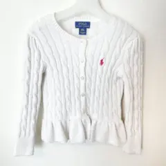 【値下げしました】ラルフローレン カーディガン　98cm  白　3T