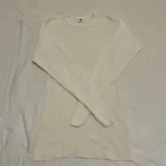 Hanes ホワイト（ややベージュ）長袖M サーマル　ワッフル