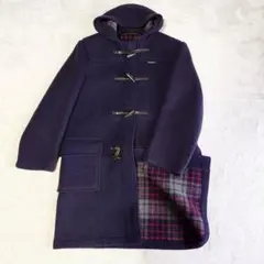 グローバーオール ダッフルコート ロング フード チェック ウール ネイビー L 楽天市場】グローバーオール ダッフルコート GLOVERALL CT
