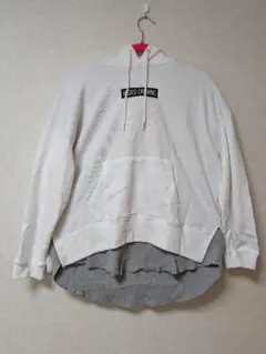 RODEO CROWNS　ショルダードロップ　 フード付きパーカー ホワイト