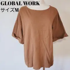 GLOBAL WORK 半袖 Tシャツ M ブラウン カットソー レディース