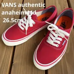 VANS authentic 26.5cm anaheim44d red 赤 - メルカリ