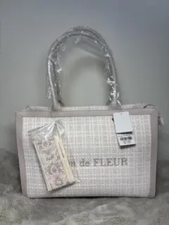 Maison de FLEUR スカーフ付きツイードスクエアトートバッグのサムネイル