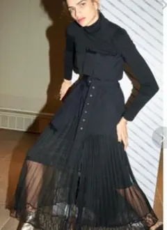 【完売品】FRAY I.D ワンピース 完売 ブラックアシンメトリーワンピース