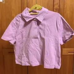 GAP シャツ クロップド丈 パープル Mのサムネイル