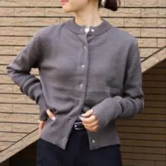 美品カーディガン THE SHINZONE シンゾーン　ロングリブカーデ