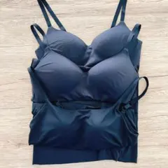 ユニクロ★シームレス　ブラトップ　キャミソール Lサイズ　3枚セット　黒