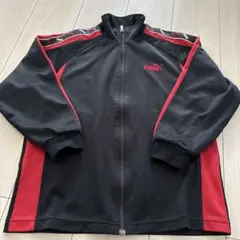 PUMA 薄手ジャージ 140サイズ ブラック/レッド