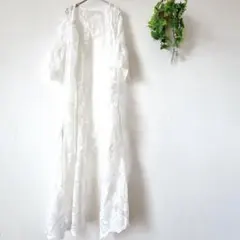 CECIL McBEE レース　カーディガン　ジレ　シースルー　花柄　総柄のサムネイル