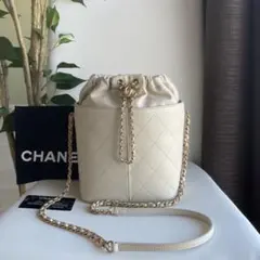 CHANEL マトラッセ　ココマーク　チェーンショルダーバッグ　ベージュ