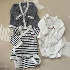 PETIT BATEAU ロンパース 3枚セット 46cm