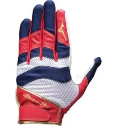 Mizuno Pro 守備用手袋 赤/青/白　Sサイズ　左手用