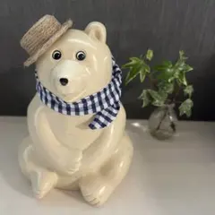 しろくま 貯金箱 帽子 マフラー付き9のサムネイル