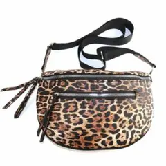 レオパード ヒョウ柄 斜め掛け ショルダー メッセンジャ バッグ ユニセックス
