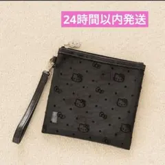 LOWRYS FARM HELLO KITTY DOTポーチ M 黒のサムネイル