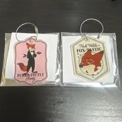 ズートピアカフェ　ニック　アクリルキーホルダーセット