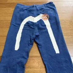 EVISU KIZZU カモメプリント デニムスエットパンツ
