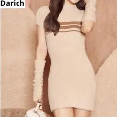 【Darich】　フェザーニットミニワンピース　F