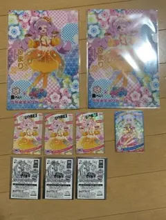 ひみつのアイプリ 魚べい きらきらくらげオレンジ ひまり クリアファイル＆カード