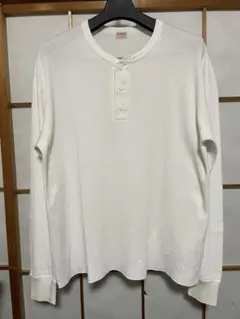 ビームスプラス別注ヘルスニット ハニカムヘンリーネックロンT Lサイズ