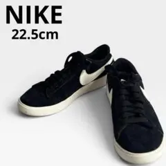 NIKE スニーカー 22.5cm ブラック ホワイト スエード ローカット