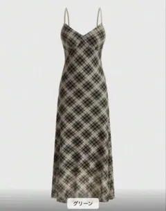 チェック柄 キャミワンピース shein