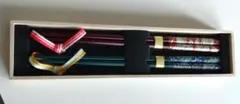 【新品・未使用】若狭塗八角染箸・水引き箸置ペアセット