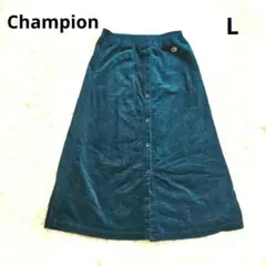 チャンピオン Champion ロングスカート コーデュロイ ボタン L 青系のサムネイル