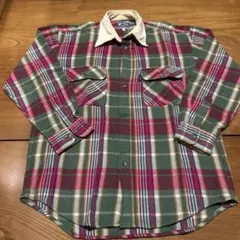 激レア‼️　BIG FIELD ヴィンテージ風　シャツ　アメカジ　アウトドア　魚