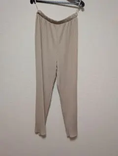 プリーツワイドパンツ ゴムウエスト