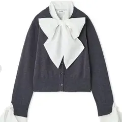 スナイデル　ボウタイドッキングニットプルオーバー